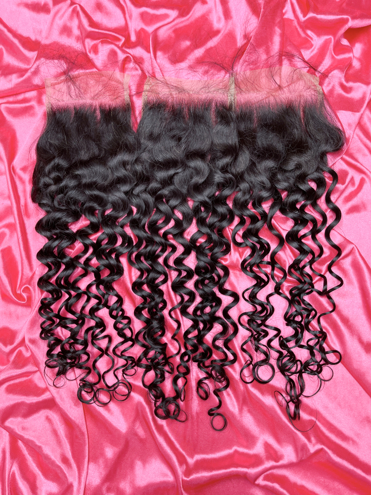 SEA Hair 15A Virgin Hair Water Wave 4x4/5x5/6x6/13x4/13x6 HD & Transparent Closure/Frontal