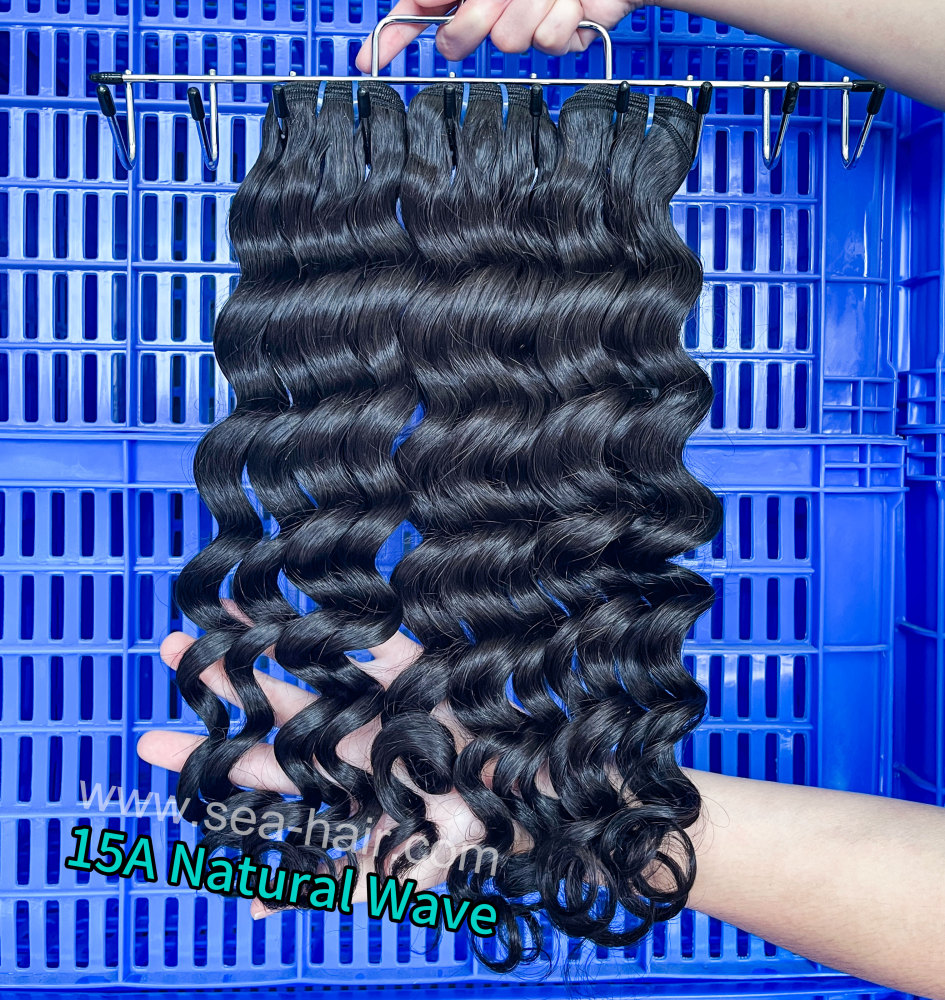SEA Hair Natural Wave 15A Virgin Human Hair 1/3/4 Bundles Deal