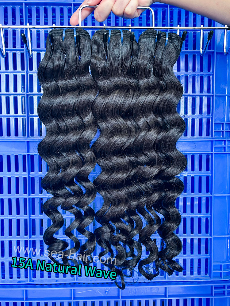 SEA Hair Natural Wave 15A Virgin Human Hair 1/3/4 Bundles Deal