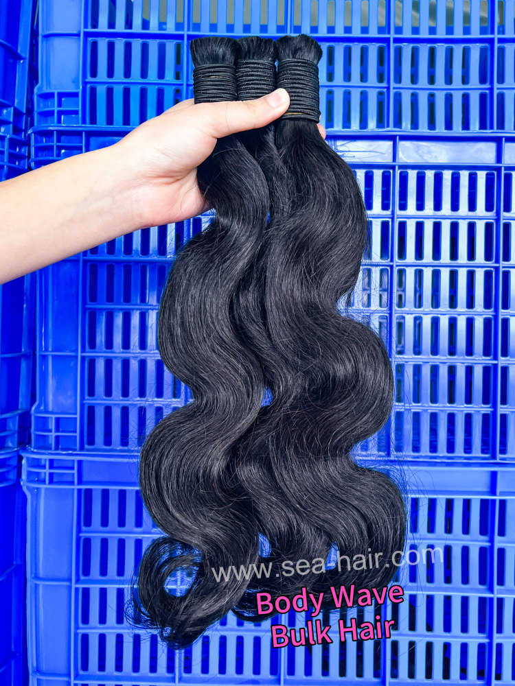 Sea Hair Mink Hair Body Wave Bulk Hair for Braiding 1/3/4 Bundles Deals