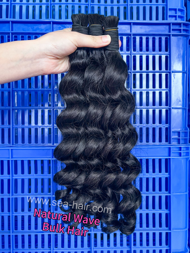 Sea Hair Natural Wave Bulk Hair No Weft for Braiding 1/3/4 Bundles Deals