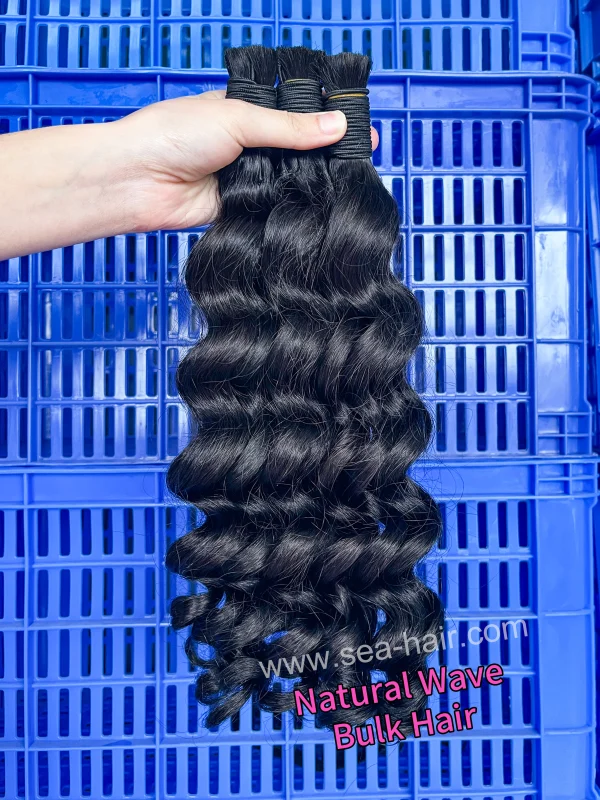 Sea Hair Natural Wave Bulk Hair No Weft for Braiding 1/3/4 Bundles Deals