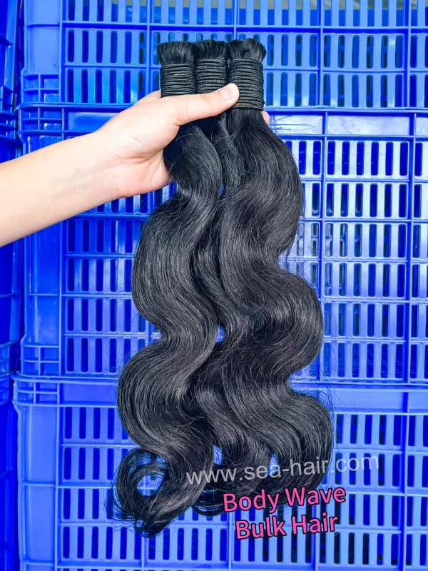 Sea Hair Mink Hair Body Wave Bulk Hair for Braiding 1/3/4 Bundles Deals