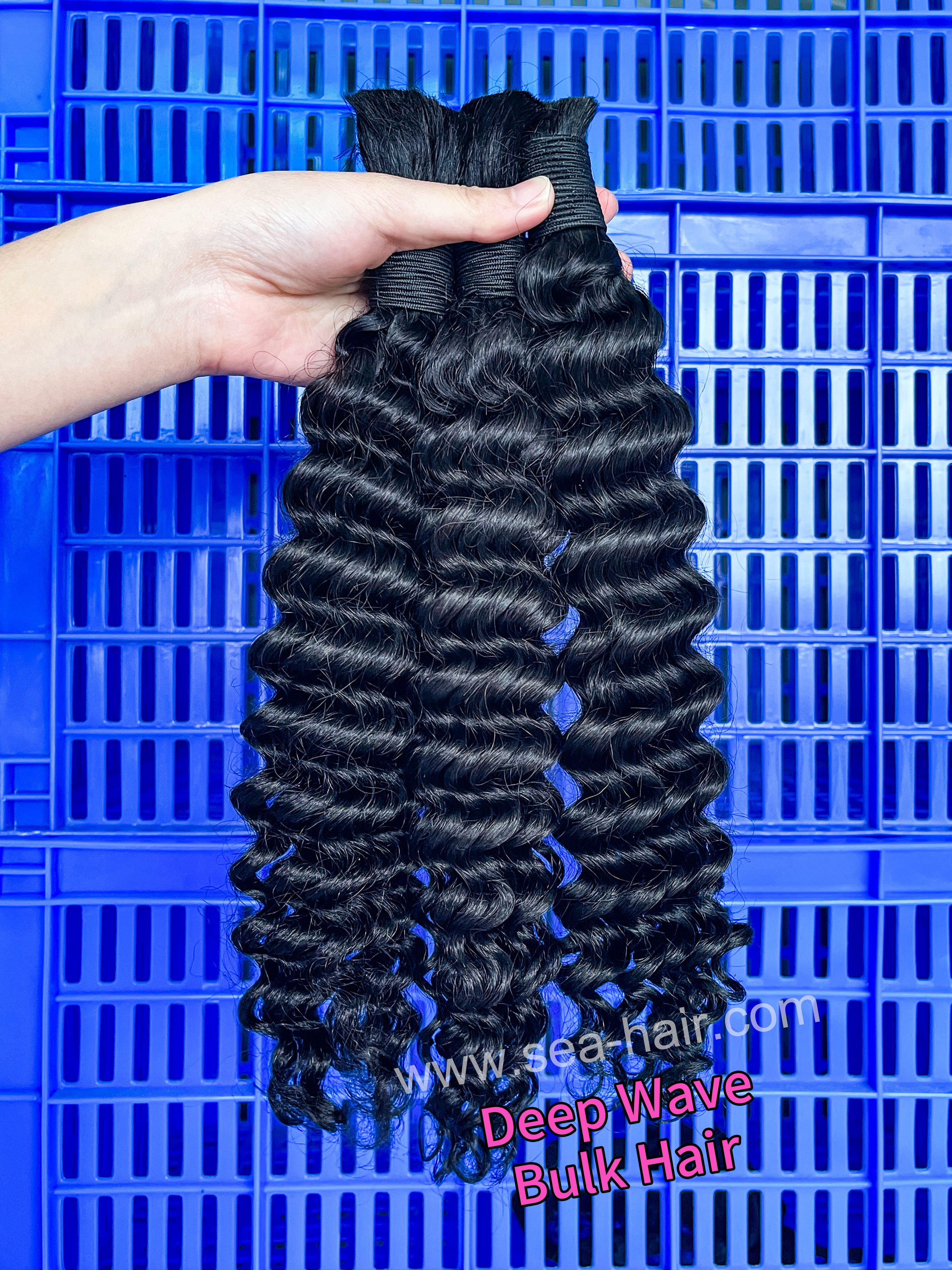 Sea Hair Deep Wave No Weft Bulk Hair for Braiding 1/3/4 Bundles Deals