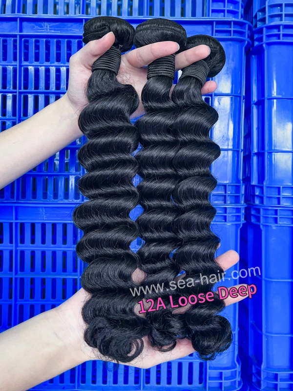 SEA Hair 12a Loose Deep Mink Human Hair 1/3/4 Bundles Deals