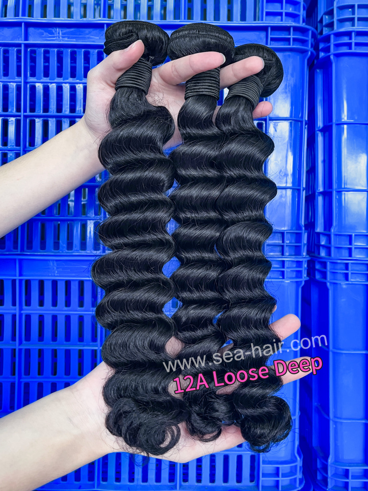 SEA Hair 12a Loose Deep Mink Human Hair 1/3/4 Bundles Deals