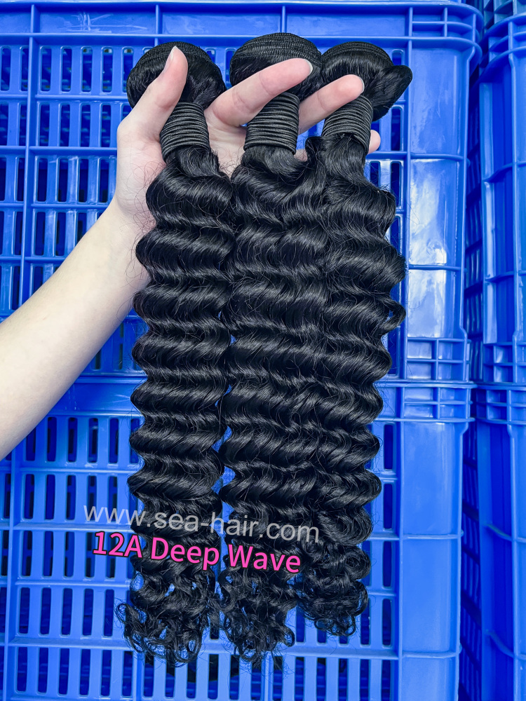 SEA Hair 12a Mink Hair Deep Wave Bundle 1/3/4 Pcs/Lot Deals