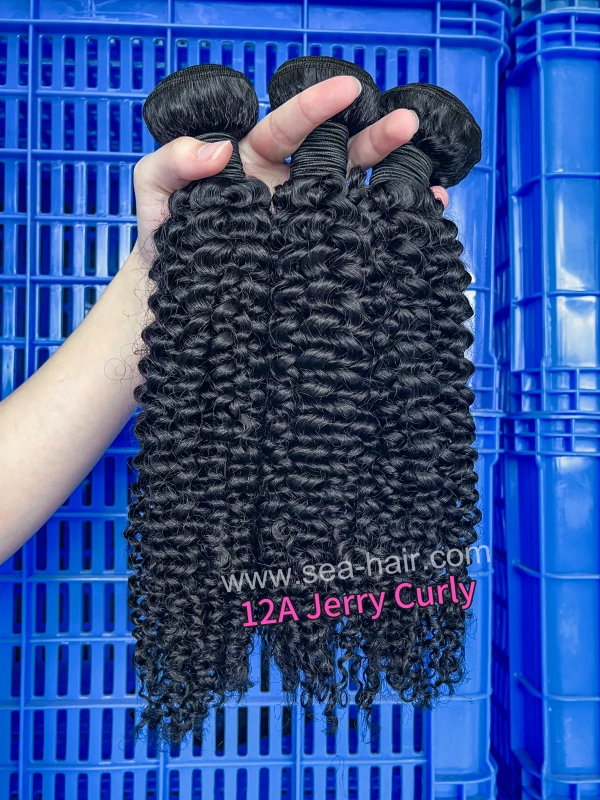 12a Mink Hair Jerry Curly 1/3/4 Bundles Deal SEA Hair