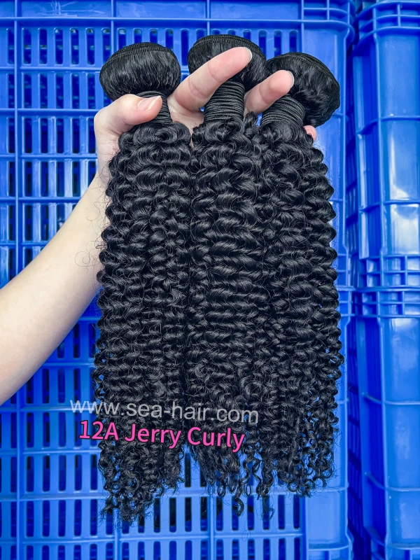 12a Mink Hair Jerry Curly 1/3/4 Bundles Deal SEA Hair