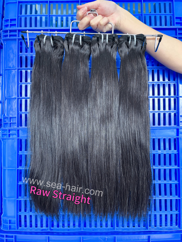 Raw Southeast Asia Straight Hair 1/3/4 Bundles Deals Sea Hair
