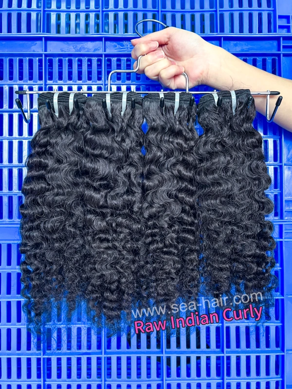 Sea Hair Raw Southeast Asia Indian Curly Hair 1/3/4 Bundles Deal