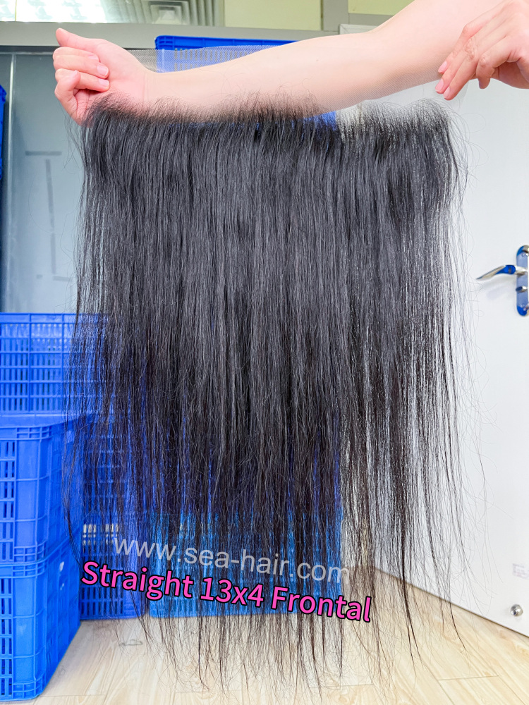 SEA Hair 15A Virgin Straight Hair 4x4/5x5/6x6/13x4/13x6 HD & Transparent Closure/Frontal