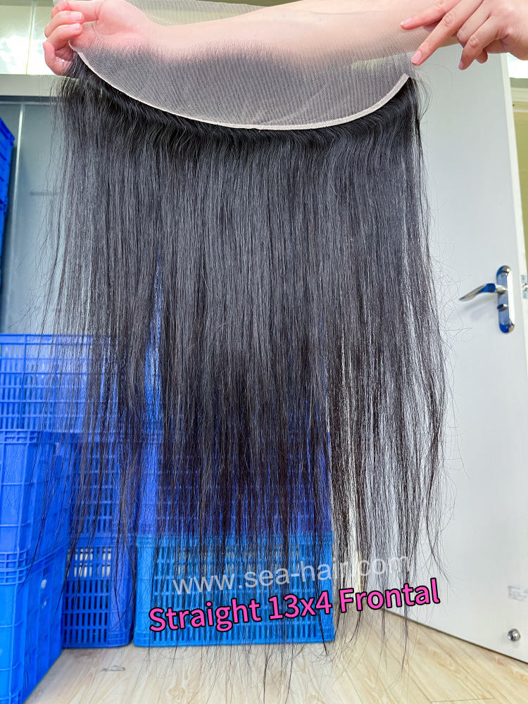SEA Hair 15A Virgin Straight Hair 4x4/5x5/6x6/13x4/13x6 HD & Transparent Closure/Frontal