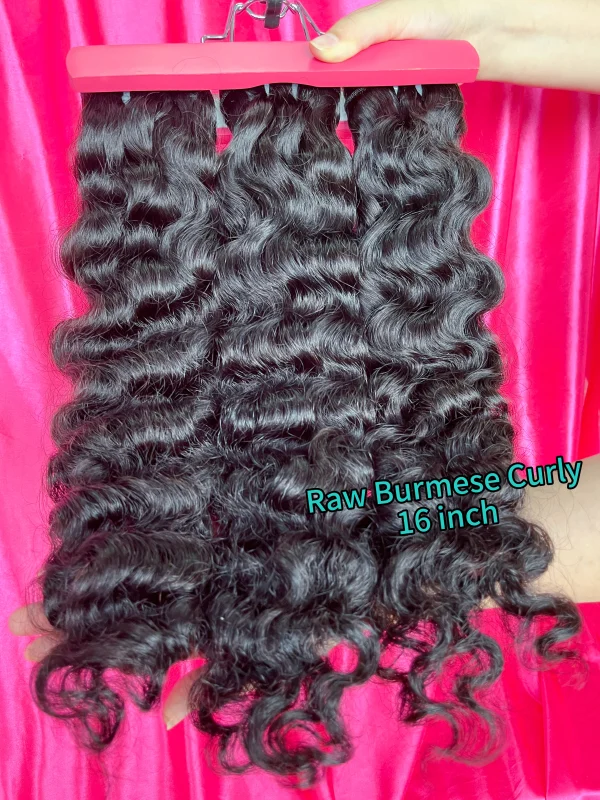 Southeast Asia Burmese Curly Sea Hair 1/3/4 Bundles Deals