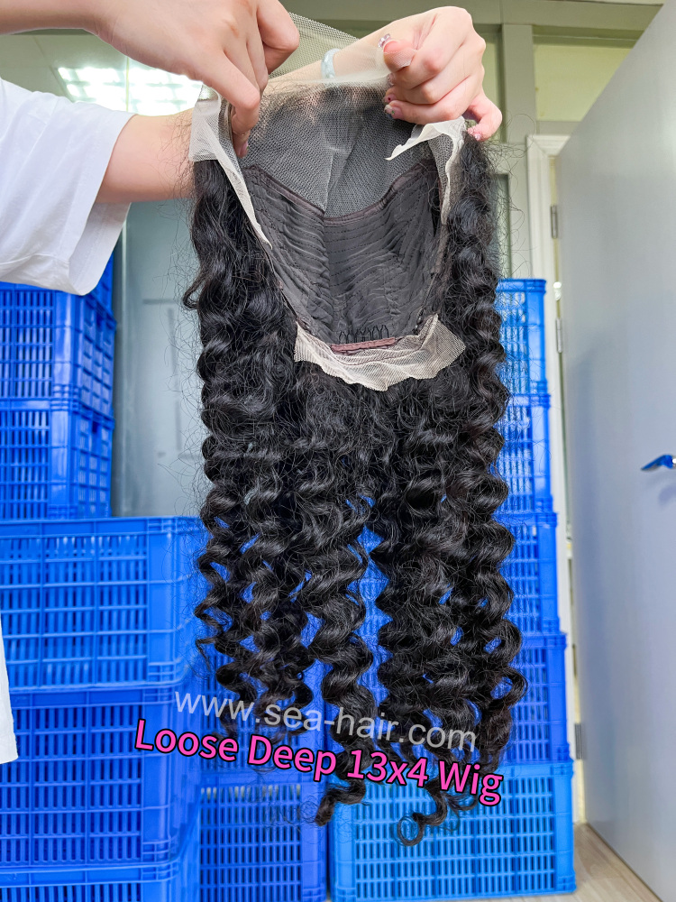 SEA Hair Loose Deep Hair 5x5/13x4/13x6 HD And Transparent Pre-made Lace Wigs