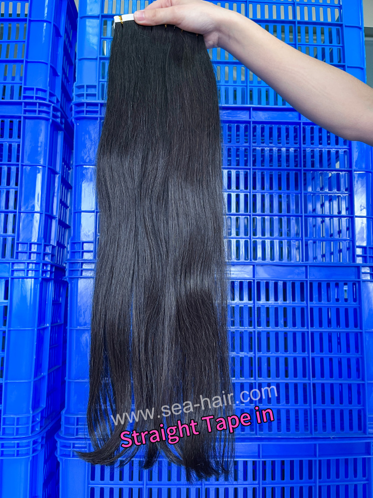 Raw S.E Asian Straight Tape In 1/3/4 Packs 20/60/80 Pcs Deal Sea Hair
