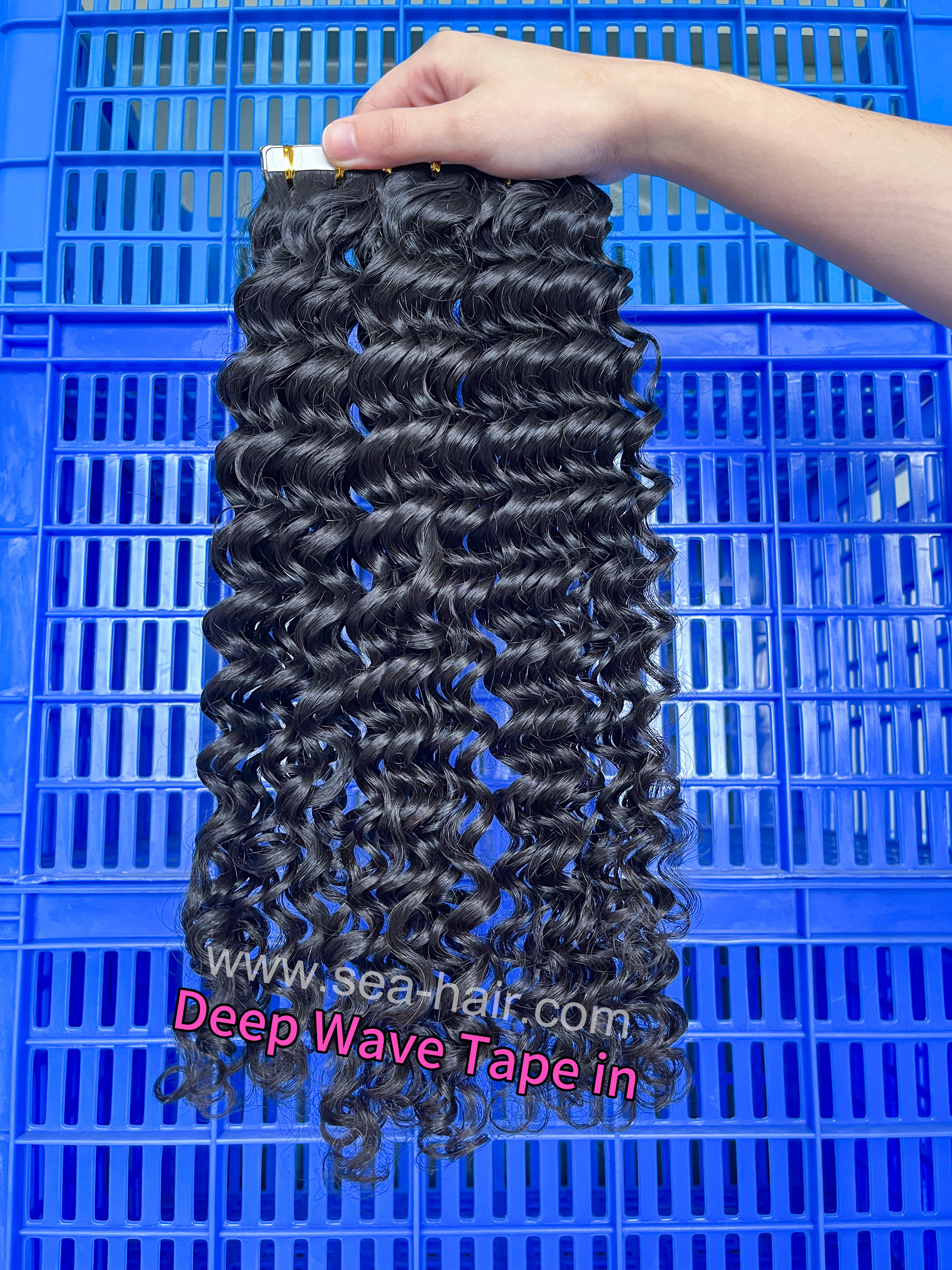 Sea Tape In Deep Wave Mink Hair 1/3/4 Packs 20/60/80 Pcs Deal