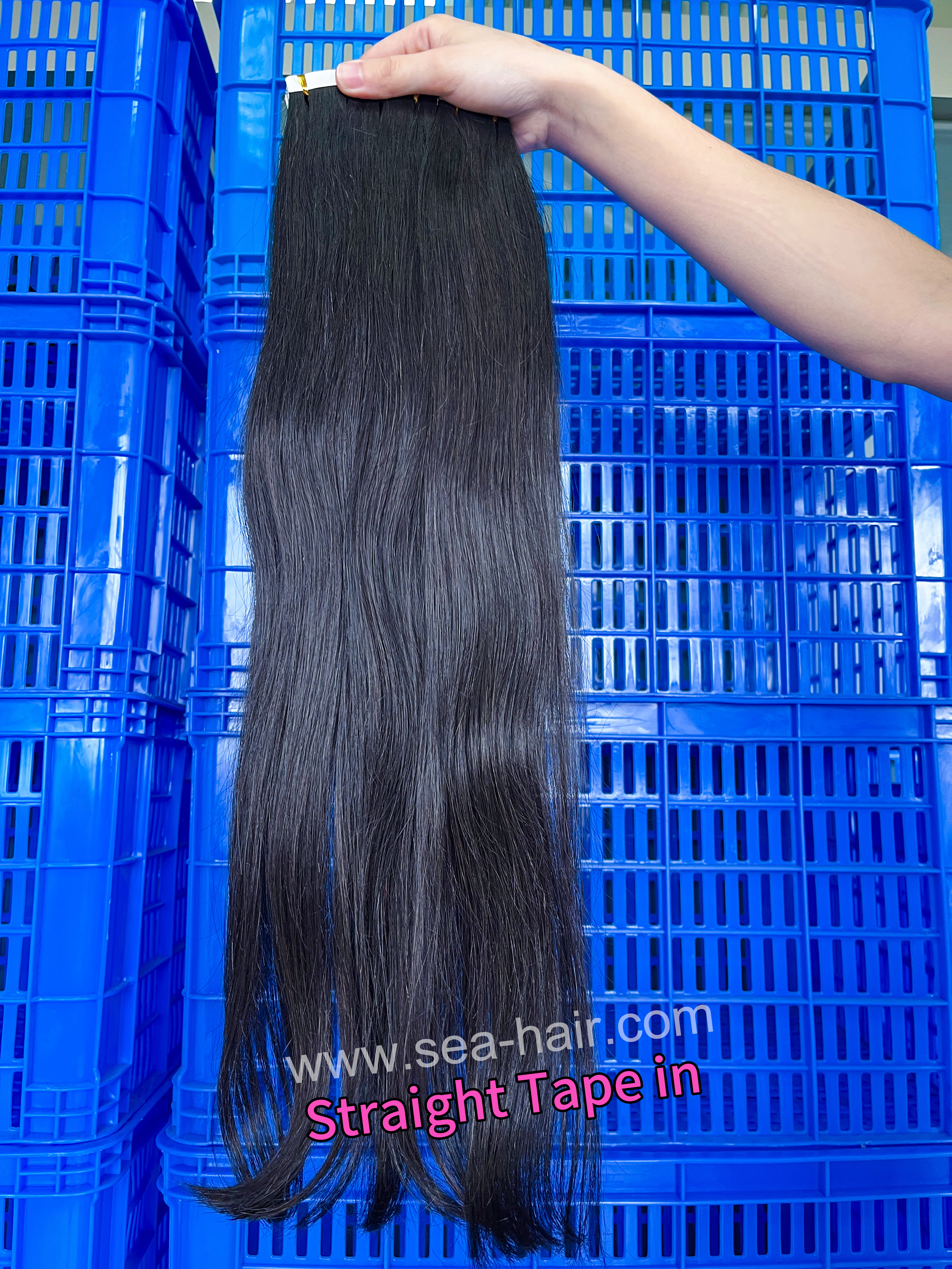 Sea Mink Straight Hair Tape In 1/3/4 Packs 20/60/80 Pcs Deal