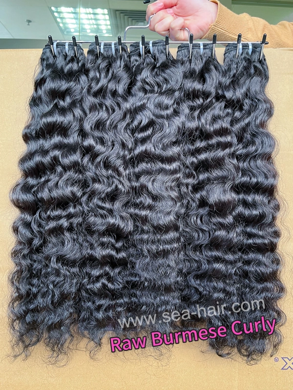 Southeast Asia Burmese Curly Sea Hair 1/3/4 Bundles Deals