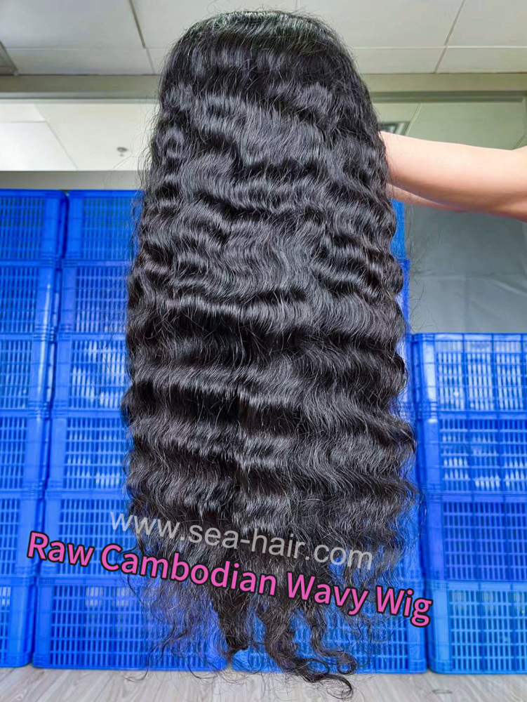 Southeast Asian Cambodian Wavy SEA Hair 4x4/5x5/6x6/13x4/13x6 HD And Transparent Wig