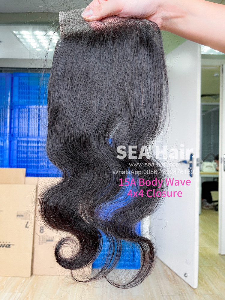 SEA Hair 15A Virgin Hair Body Wave 4x4/5x5/6x6/13x4/13x6 HD & Transparent Closure/Frontal