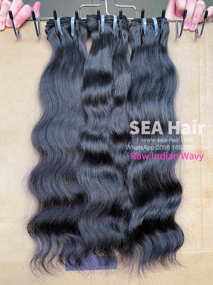 Raw Southeast Asia Hair Indian Wavy 1/3/4 Bundles Deal Sea Hair