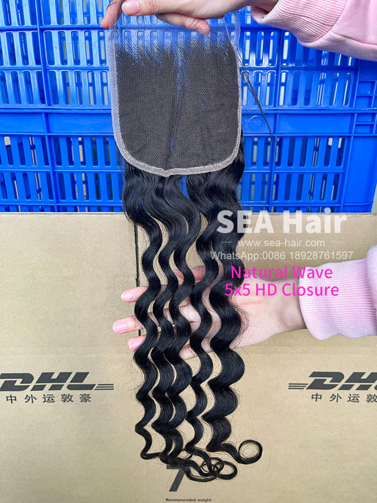 SEA Hair 15A Virgin Hair Natural Wave 4x4/5x5/6x6/13x4/13x6 HD & Transparent Closure/Frontal