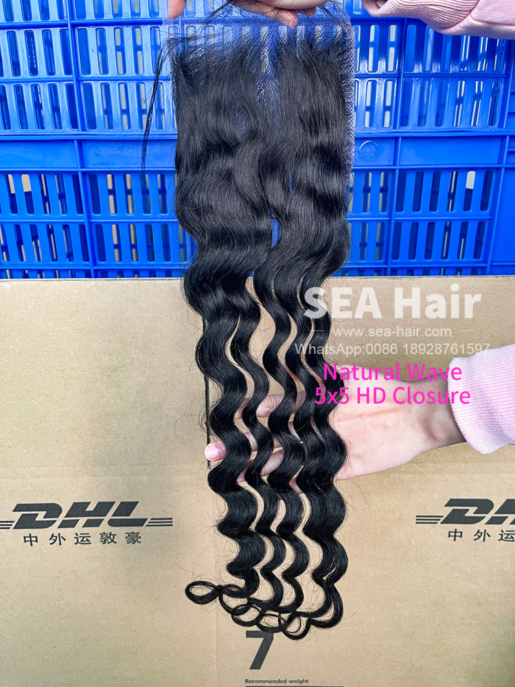 SEA Hair 15A Virgin Hair Natural Wave 4x4/5x5/6x6/13x4/13x6 HD & Transparent Closure/Frontal