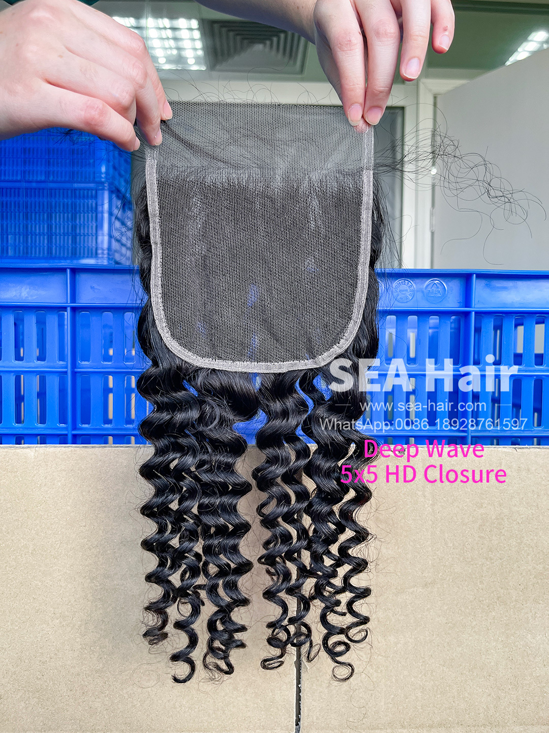 SEA Hair 12A Mink Hair Deep Wave 4x4/5x5/6x6/13x4/13x6 HD & Transparent Closure/Frontal