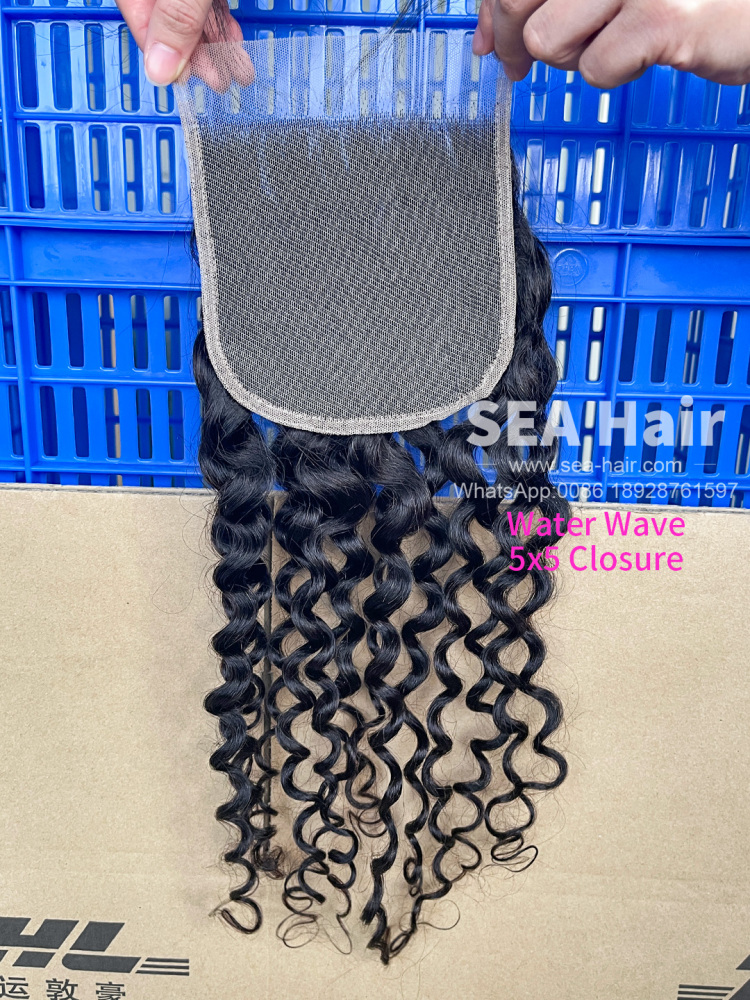 SEA Hair Water Wave 12A Mink Hair 4x4/5x5/6x6/13x4/13x6 HD & Transparent Closure/Frontal