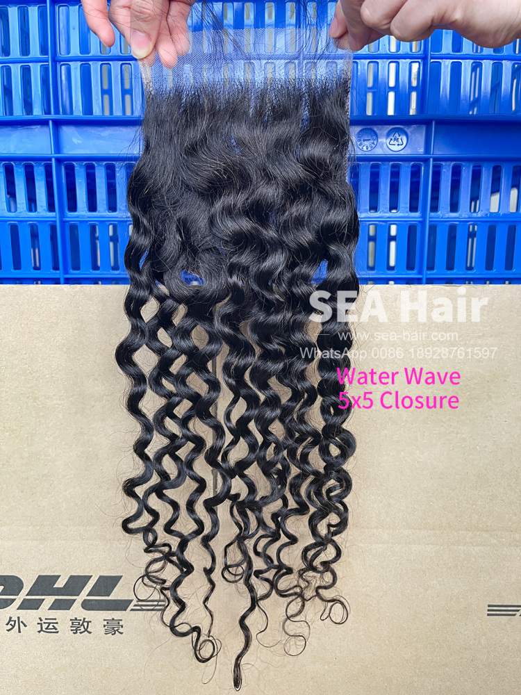 SEA Hair Water Wave 12A Mink Hair 4x4/5x5/6x6/13x4/13x6 HD & Transparent Closure/Frontal