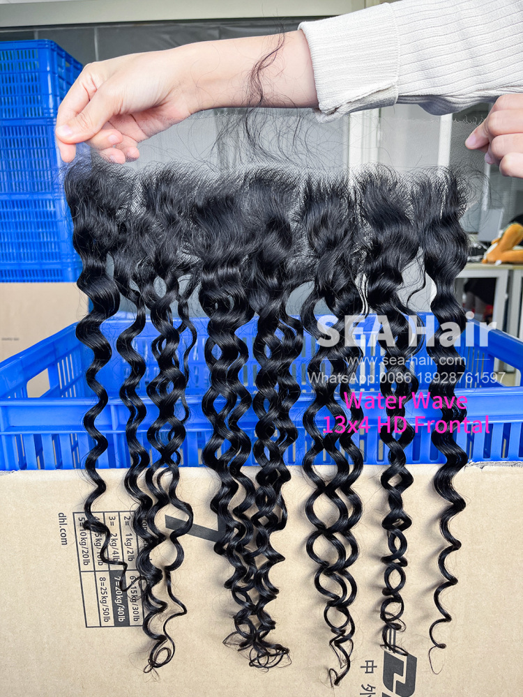 SEA Hair 15A Virgin Hair Water Wave 4x4/5x5/6x6/13x4/13x6 HD & Transparent Closure/Frontal
