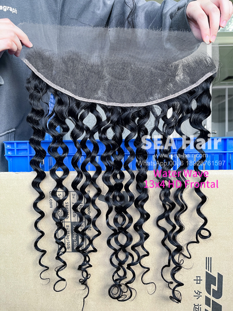 SEA Hair 15A Virgin Hair Water Wave 4x4/5x5/6x6/13x4/13x6 HD & Transparent Closure/Frontal