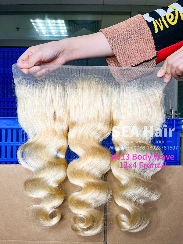SEA Hair Body Wave Blonde #613 Color 4x4/5x5/6x6/13x4/13x6 HD & Transparent Closure/Frontal