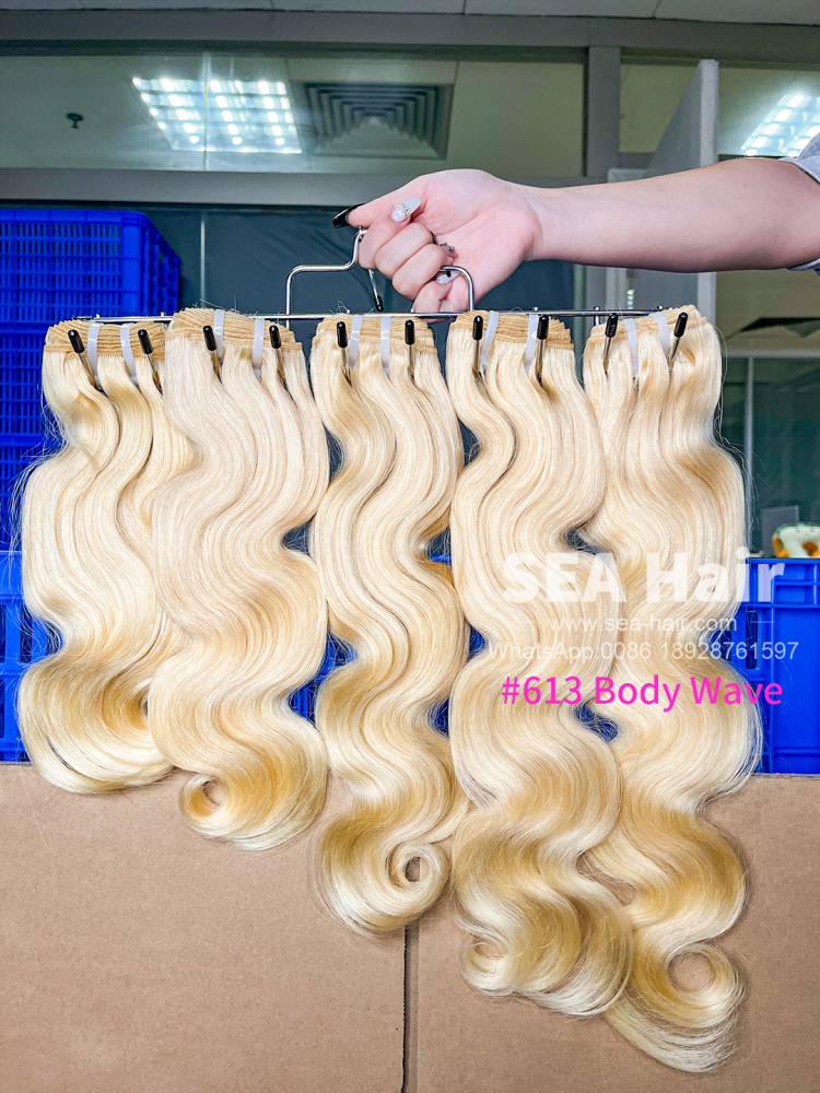 SEA Hair #613 Blonde Body Wave Virgin Hair 1/3/4 Bundles Deal
