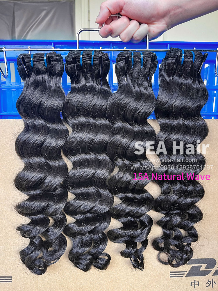 SEA Hair Natural Wave 15A Virgin Human Hair 1/3/4 Bundles Deal