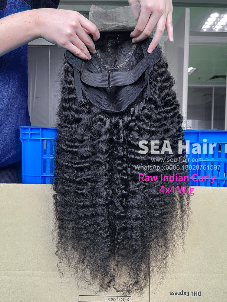 Raw S.E Asian Indian Curly 4x4/5x5/6x6/13x4/13x6 HD And Transparent Wig SEA Hair
