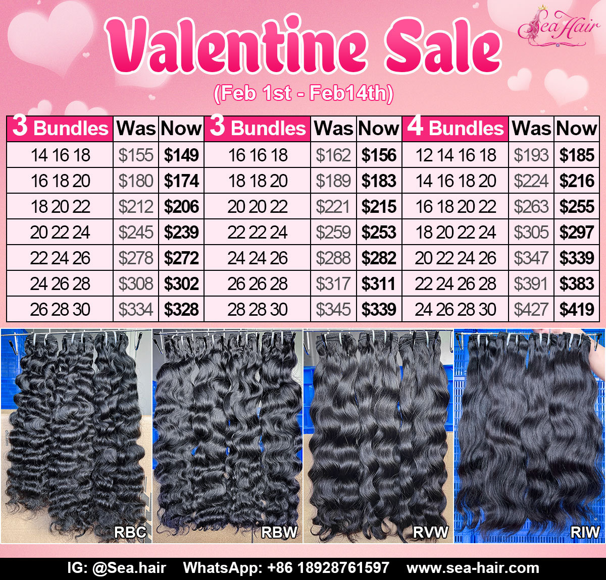 Southeast Asia Raw Hair 3/4 Sample Bundles Sea Hair