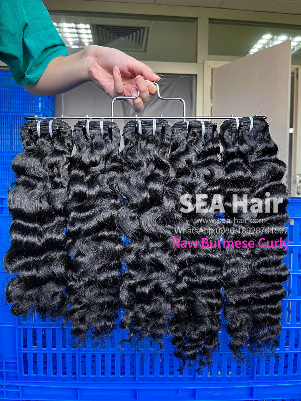 Southeast Asia Burmese Curly Sea Hair 1/3/4 Bundles Deals