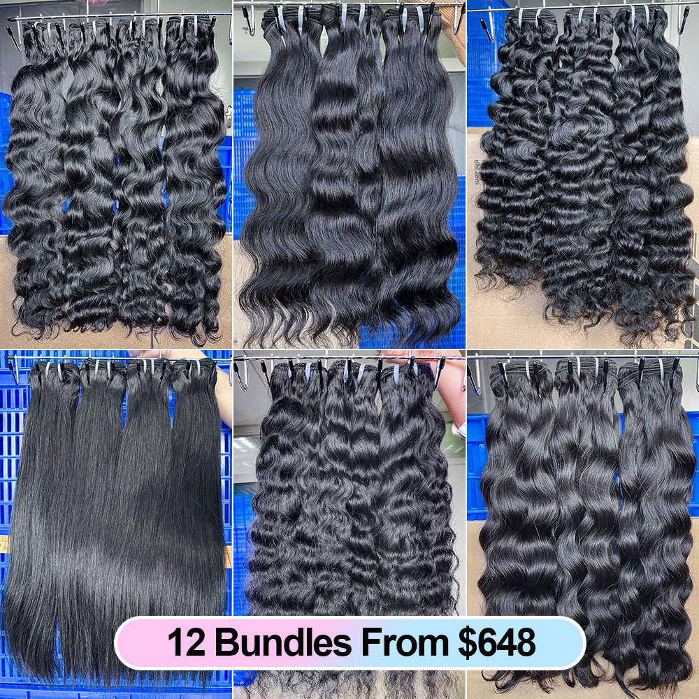 Raw SEA Hair Wholesale 12 Bundles Deal Get Free Satin Bags Or Silk Edge Wraps