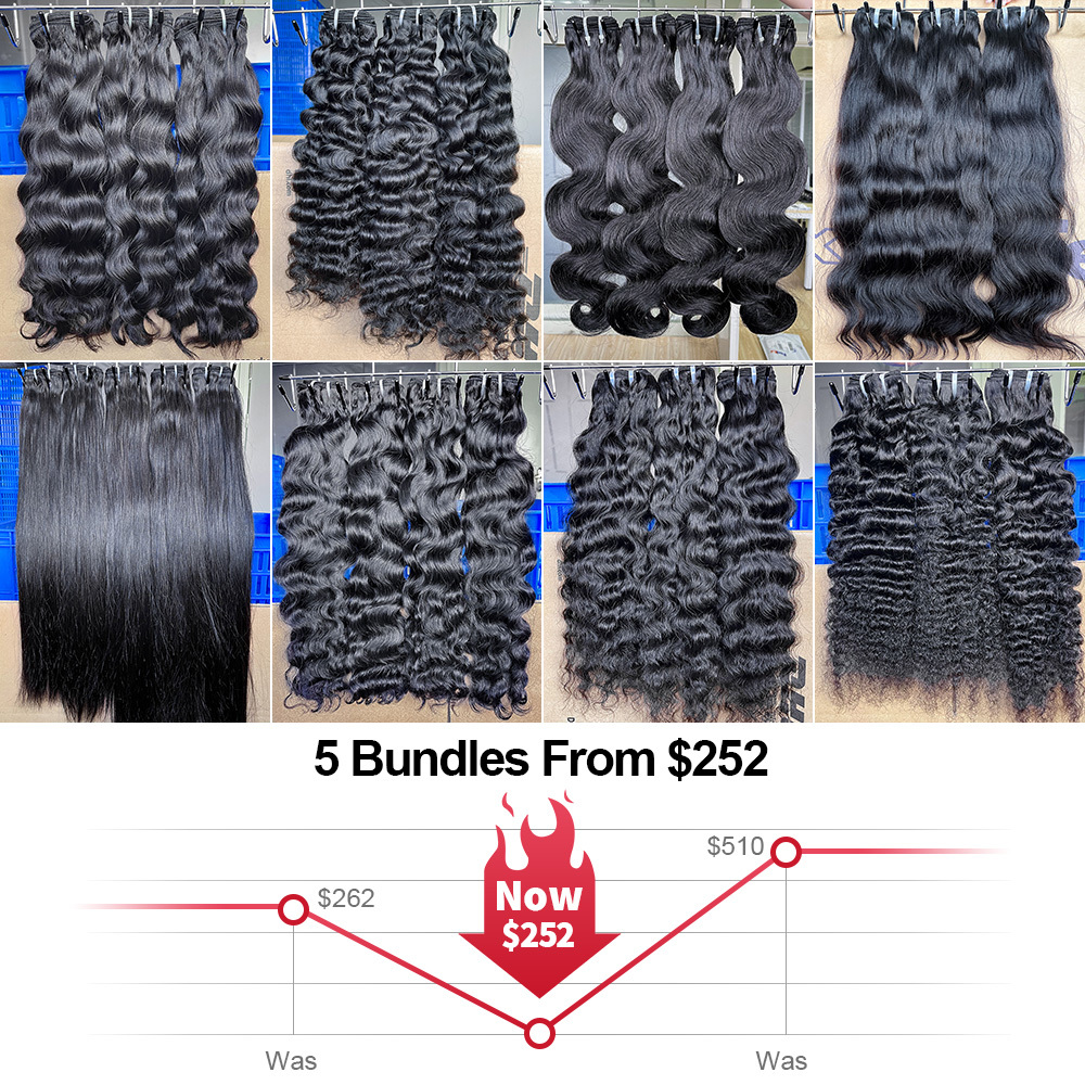 Sea Hair Best 5 Bundles Deal Southeast Asia Hair Mix Textures