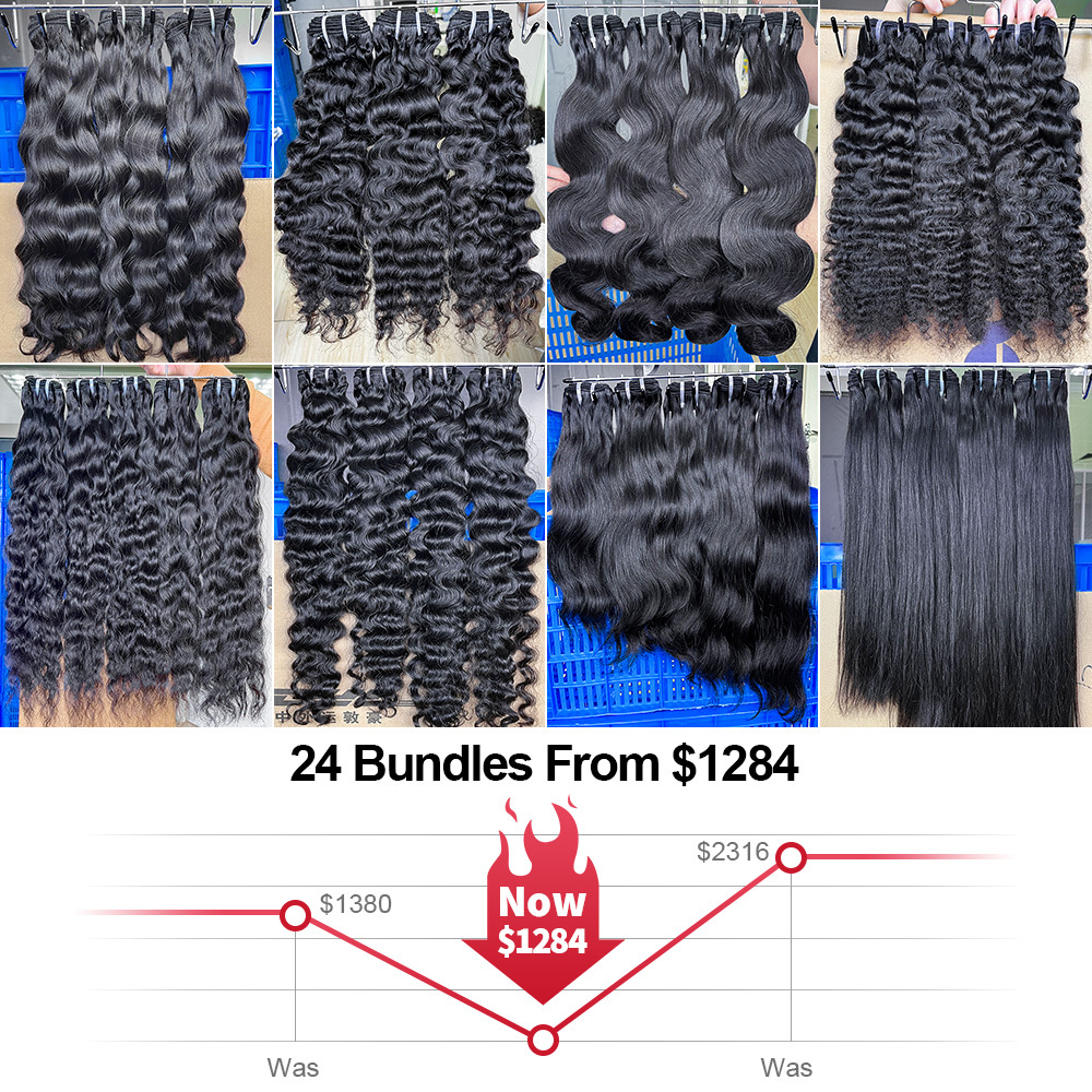 SEA Hair 100% Raw Hair 24 Bundles Wholesale Deal