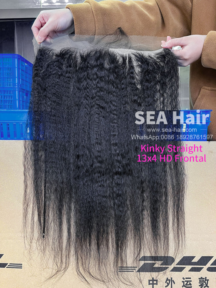 SEA Hair 15A Virgin Hair Kinky Straight 4x4/5x5/6x6/13x4/13x6 HD & Transparent Closure/Frontal