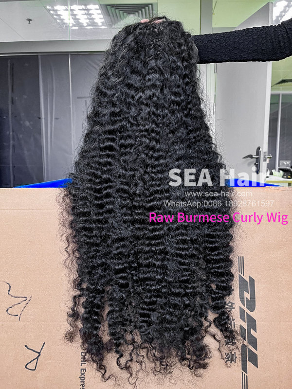 Raw SEA Hair Burmese Curly 4x4/5x5/6x6/13x4/13x6 HD And Transparent Wig SEA Hair