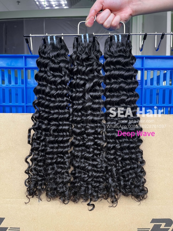 SEA Hair High Quality Deep Wave Luxury Hair 1/3/4 Bundles Deal