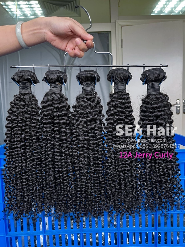 12a Mink Hair Jerry Curly 1/3/4 Bundles Deal SEA Hair