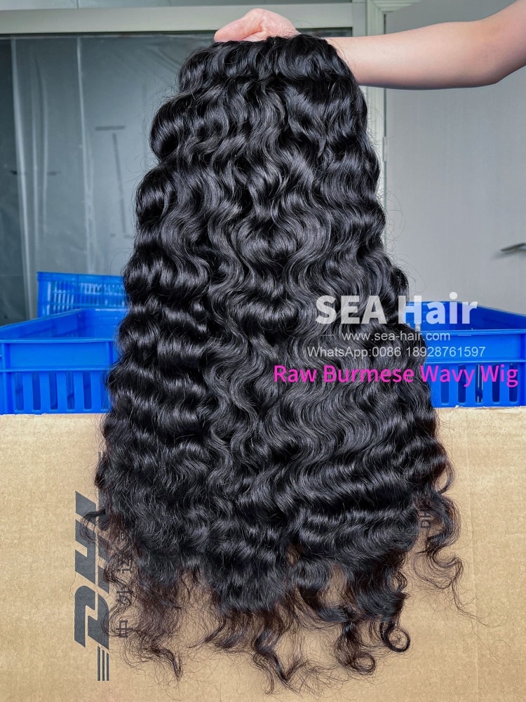 Sea Hair Raw Southeast Asian Burmese Curly V Part Wig