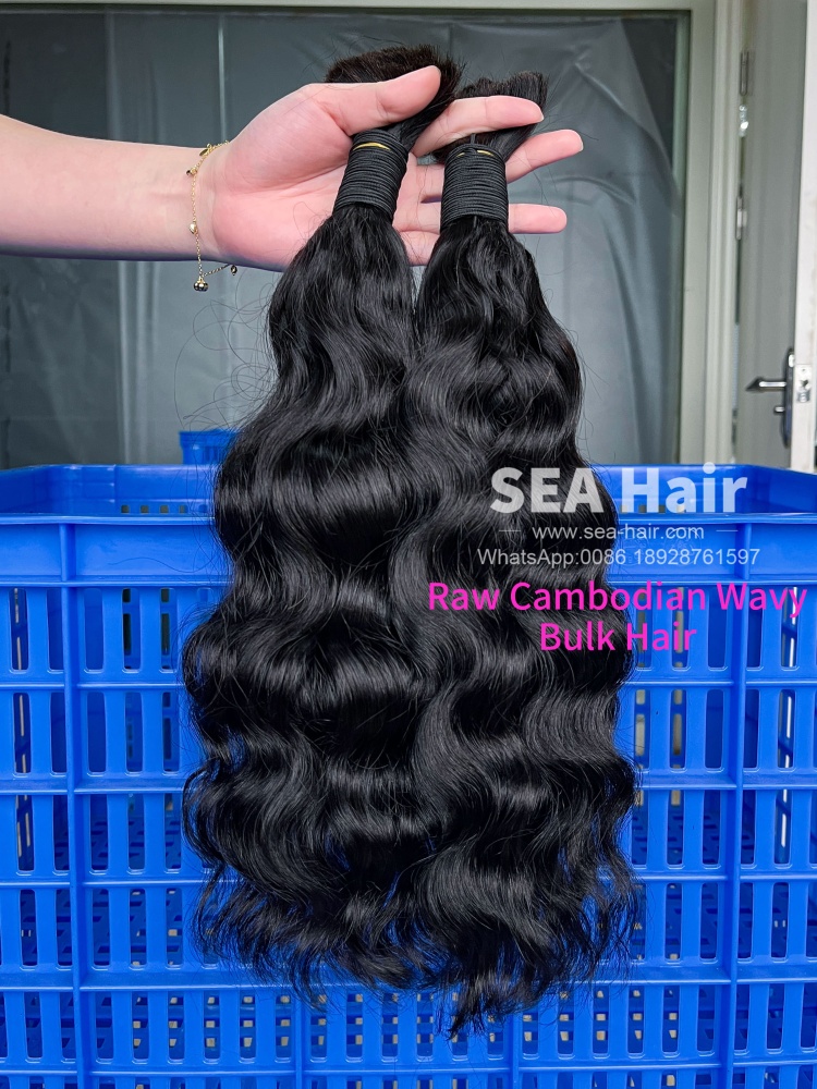 Sea Hair Raw Wavy Hair No Weft Hair Bulk 1/3/4 Packs Deal
