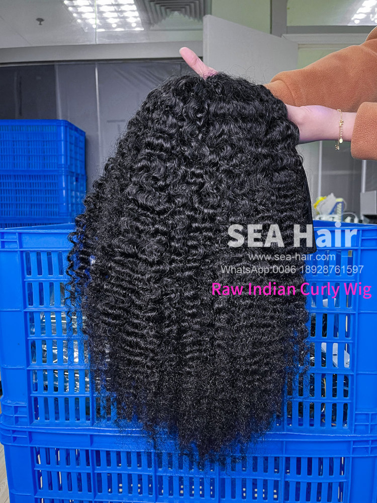 Sea Hair Raw Southeast Asian Indian Curly Headband Wig