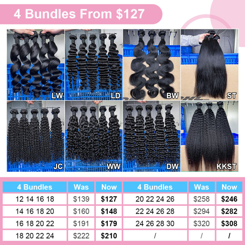 SEA Hair 4 Bundles 12A Mink Hair Sample Deal